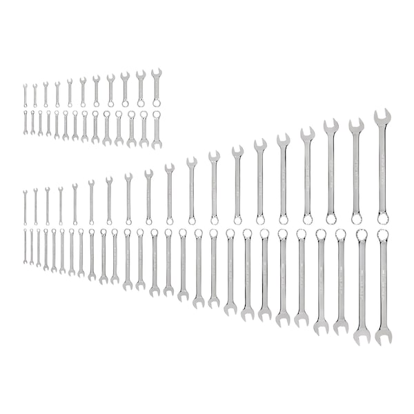 Stubby and Standard Length Combination Wrench Set, 71-Piece (1/4 - 1-1/4 in., 6 - 32 mm)